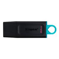 MEMORIA KINGSTON 64GB USB 3.2 ALTA VELOCIDAD / DATATRAVELER EXODIA NEGRO (DTX/64G)
